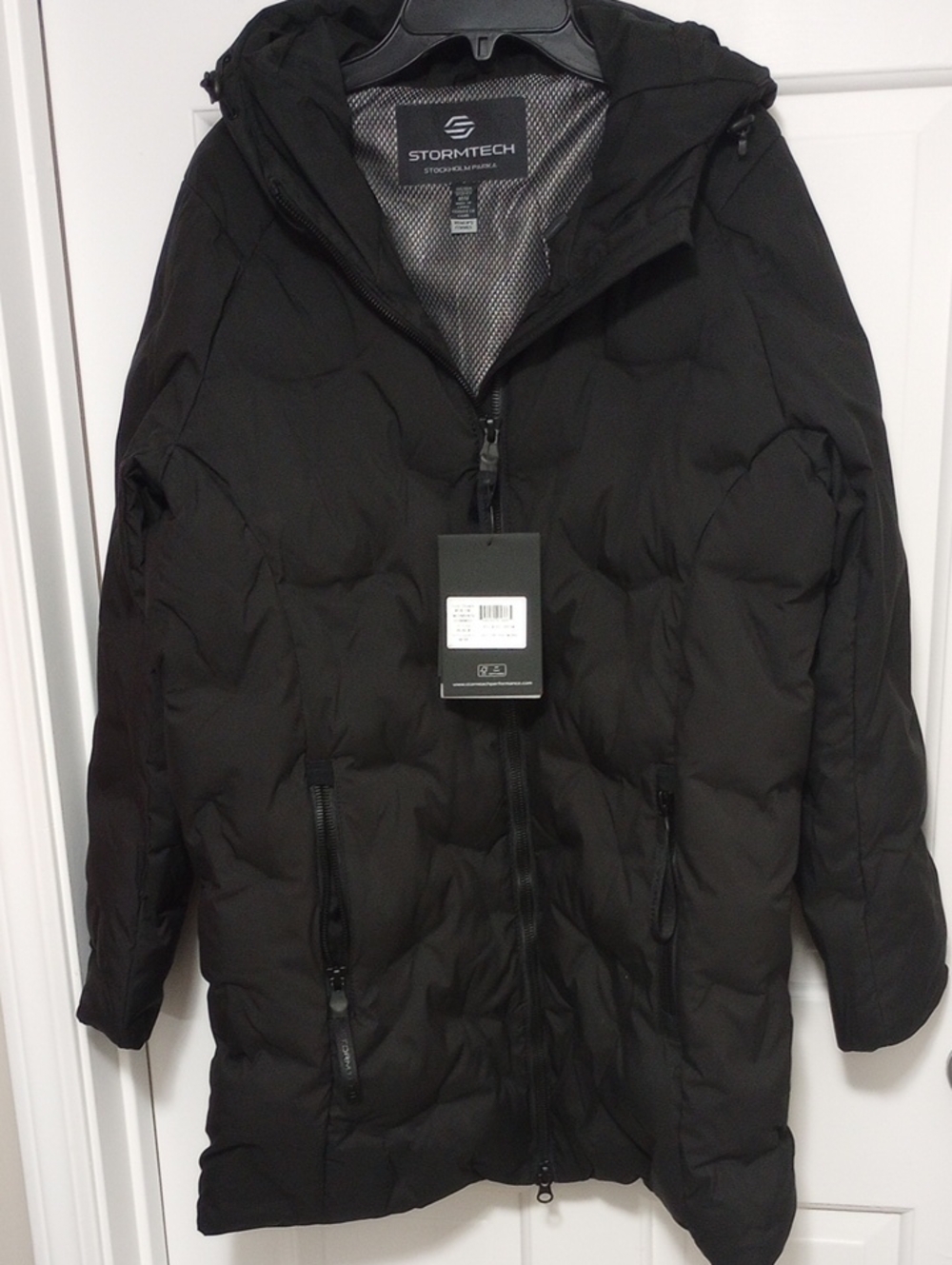 Storm Black Hooded Women's Puffer Coat